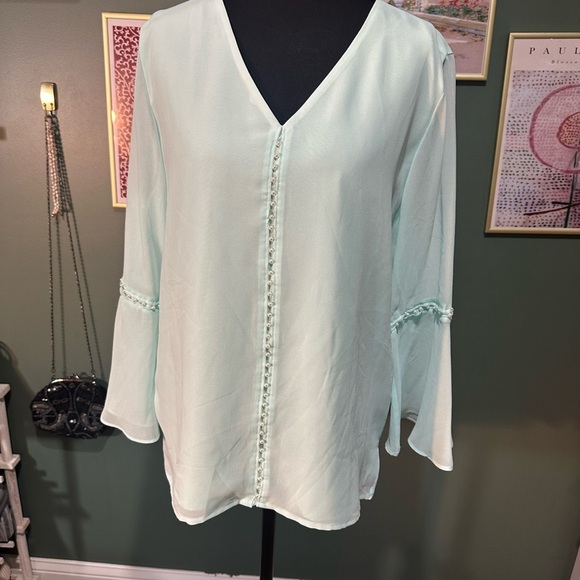 Calvin Klein Light Blue Women's Blouse Size M - Picture 1 of 5